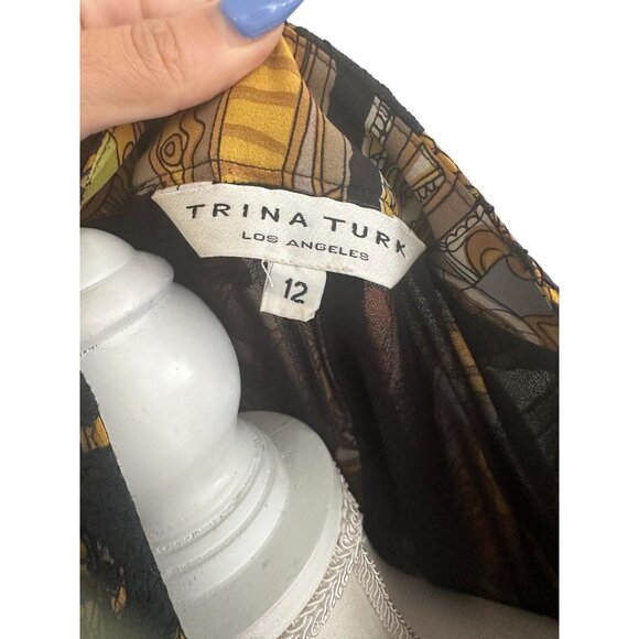 TRINA TURK Multicolor Swing Dress Size 12 - Picture 6 of 9